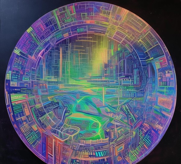 科技与创新色彩绘画，从细节到未来